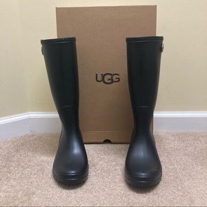 Ugg Shelby Matte Black Rain Boots Size 5
